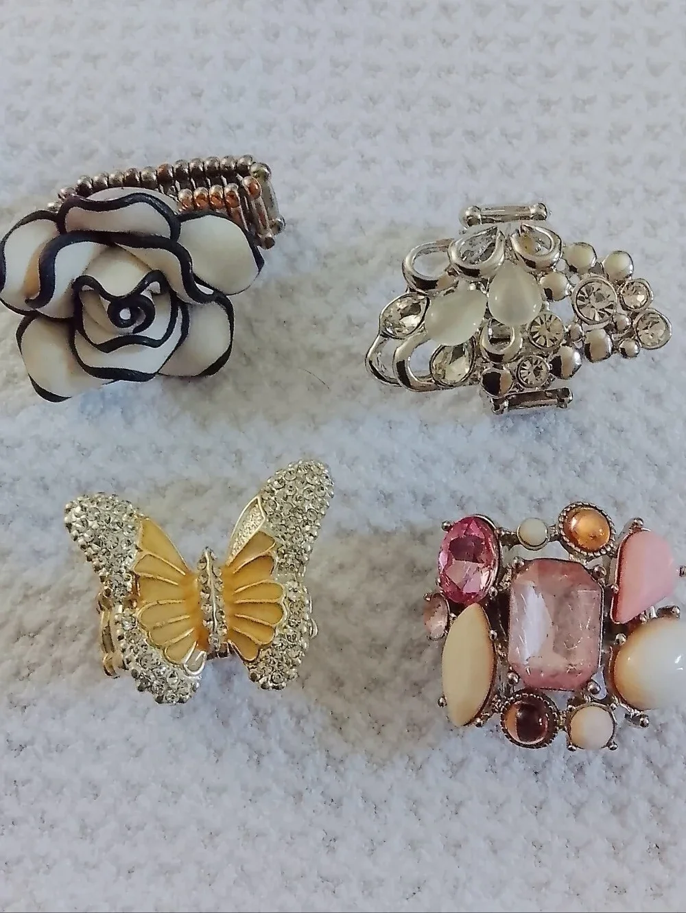 Silvertone Adjustable Rings - Picture 4 of 5